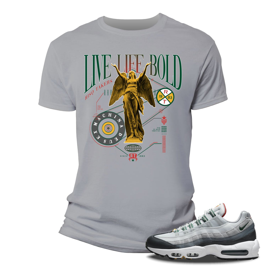 Risq Takers Live Life Bold Gray T-Shirt