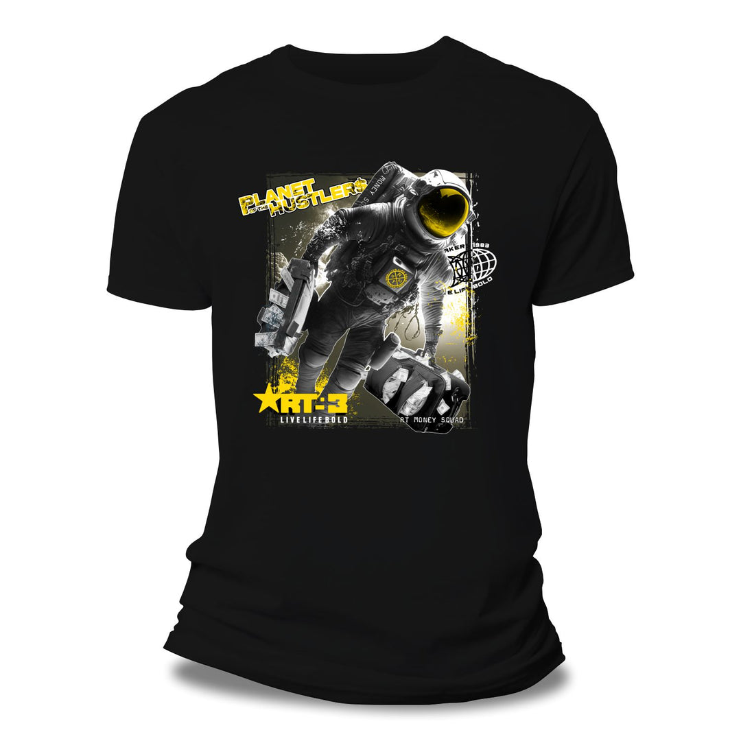 Risq Takers Planet Of The Hustlers Tee Black