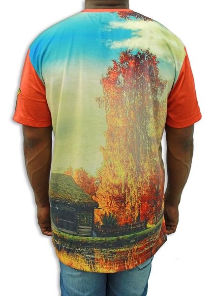 Risq Takers Military Patch Tee Rust Flame