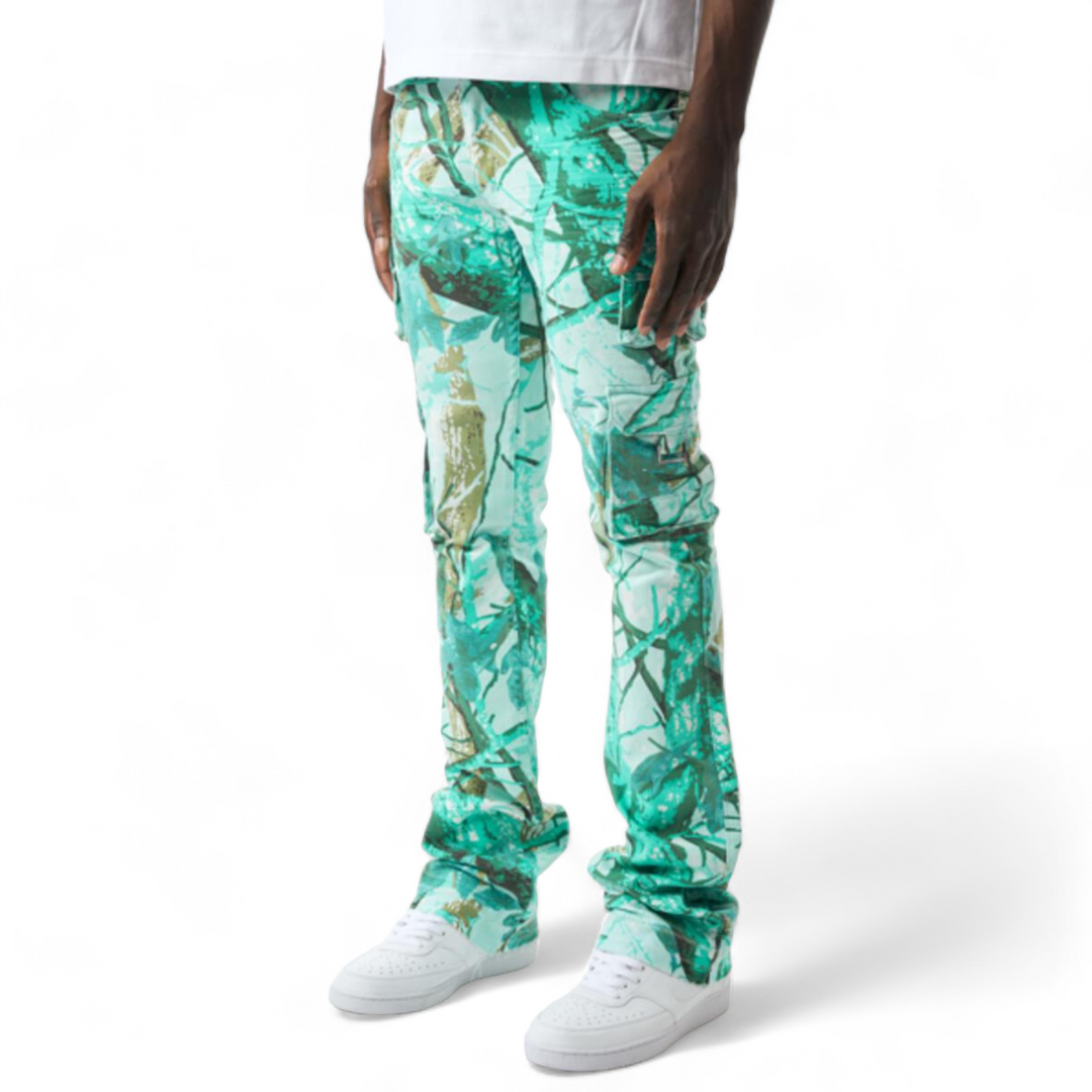 Kindred Stacked Mint Camo Jeans