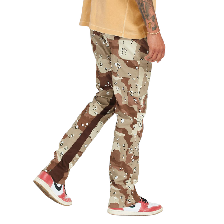 Flare Straight Camo Twill Pants Desert