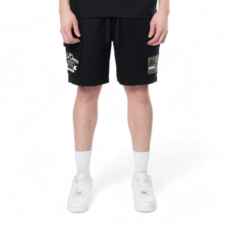 Smoke Rise Pitstop Cargo Twill Short Black