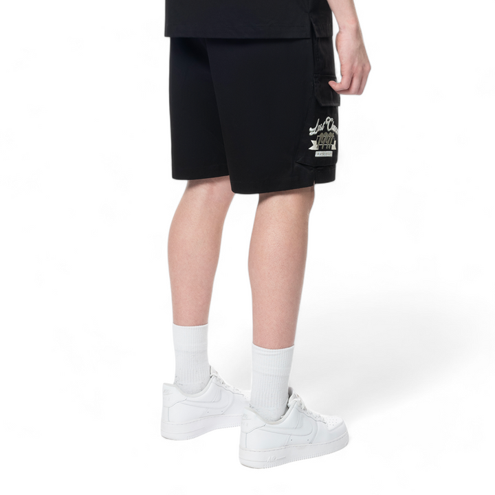 Smoke Rise Pitstop Cargo Twill Short Black