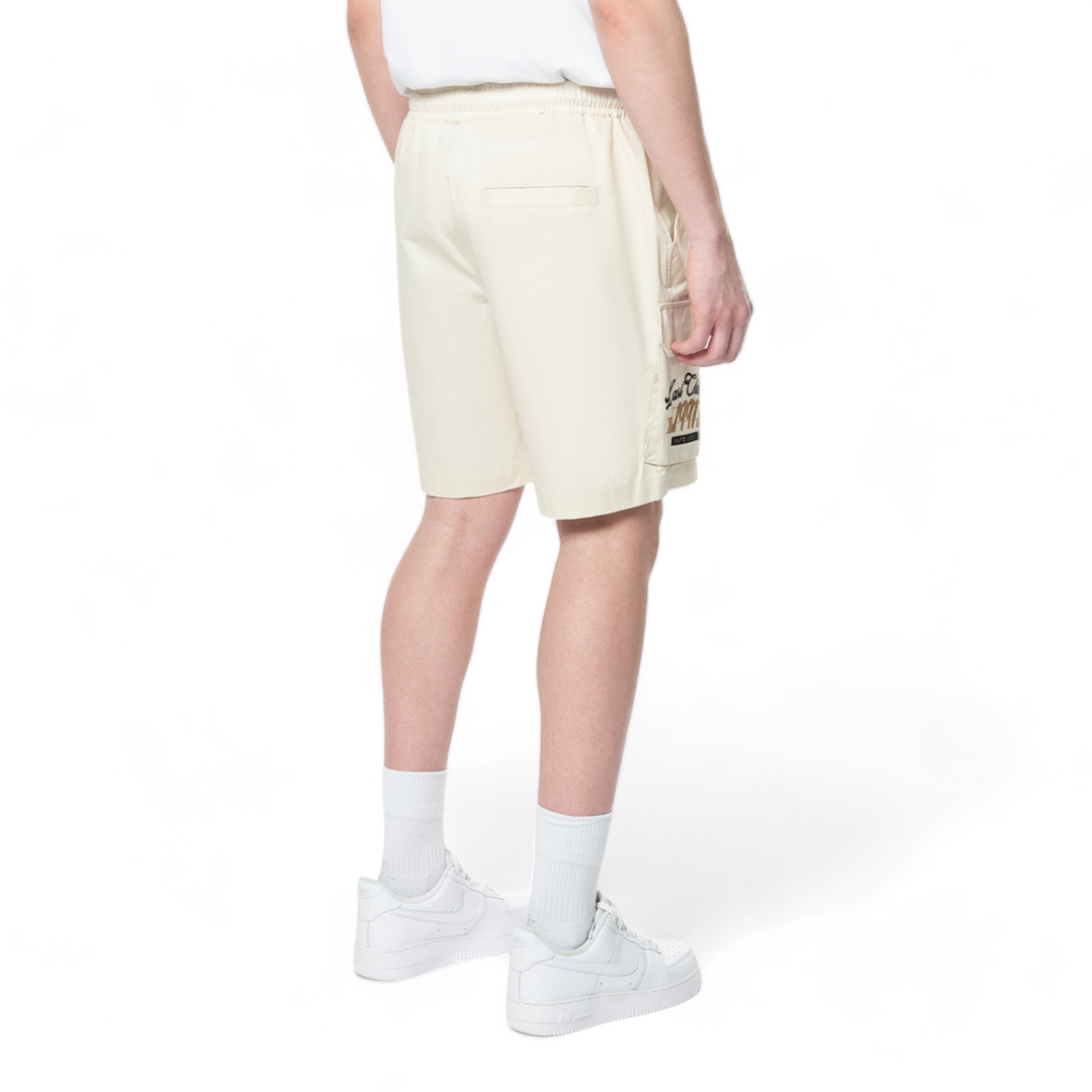 Smoke Rise Pitstop Cargo Twill Short Ecru