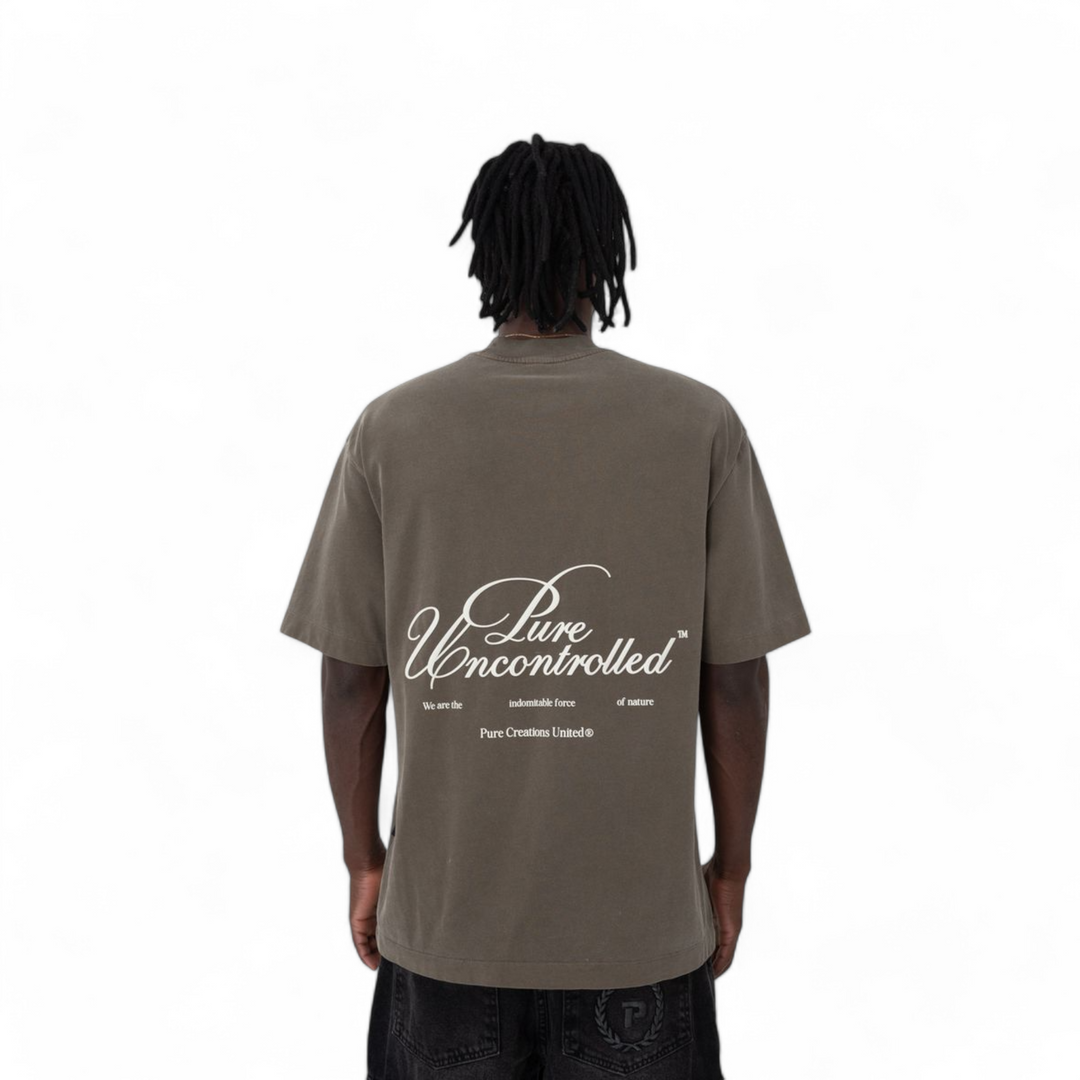 Pure Uncontrolled Horses Tee Olive