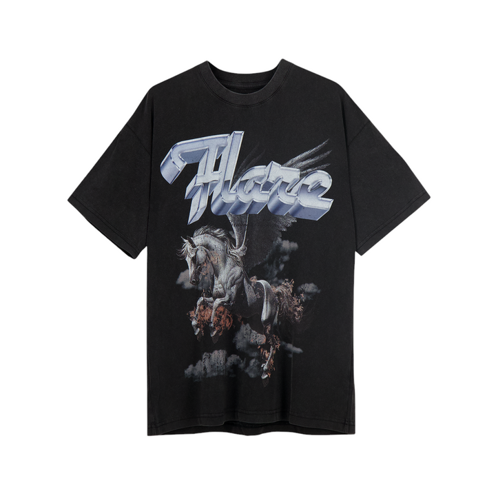 Flare Pegasus Tee Washed Black