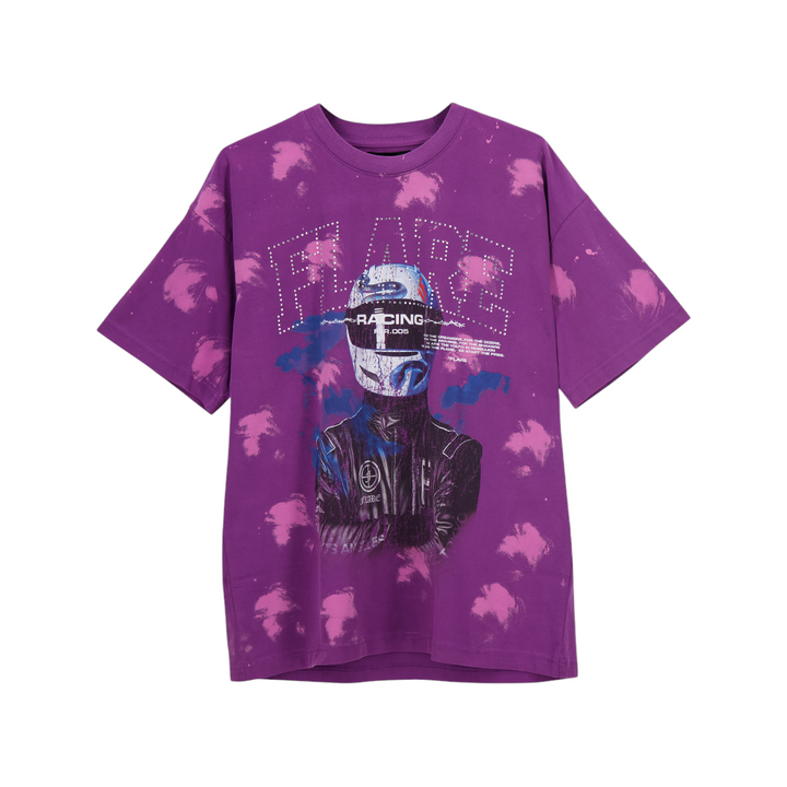 Flare Podium Tee Dark Purple Tie Dye