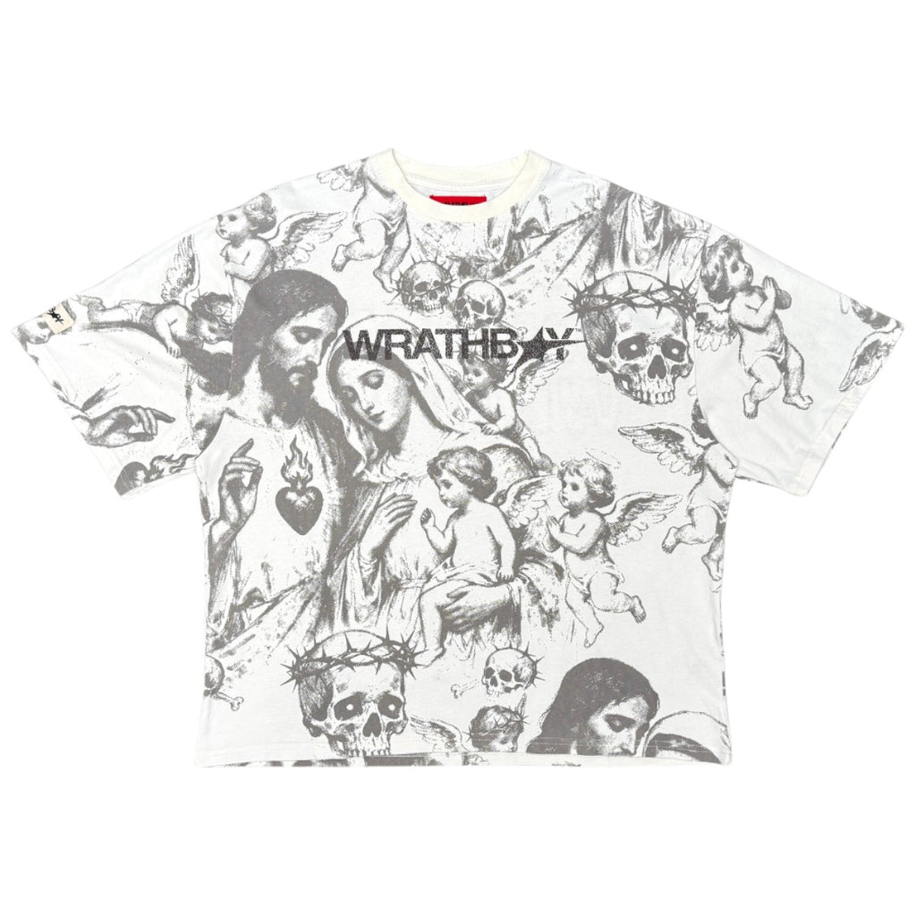 Wrathboy WB623 God Is My Weapon Tee Off White – Purple Carpet Miami
