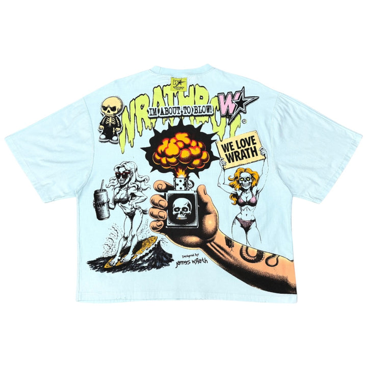 Wrathboy WB624 We Love Wrath Tee Light Blue