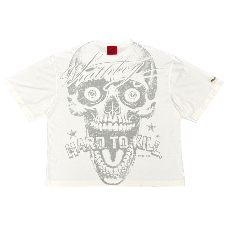 Wrathboy WB630 Hard To Kill Skull Tee Off White