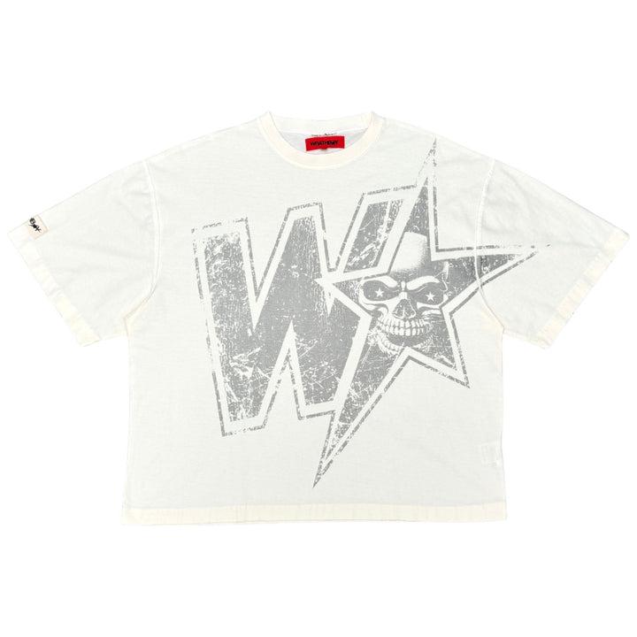 Wrathboy WB630 Hard To Kill Skull Tee Off White