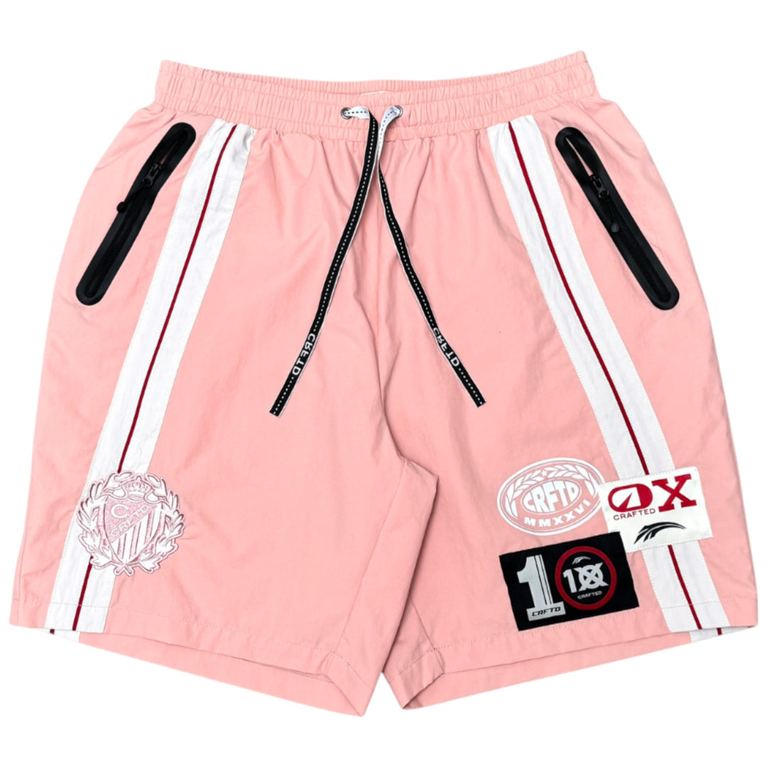 Crafted CR573/CR574 Nylon Top and Short Set Pink