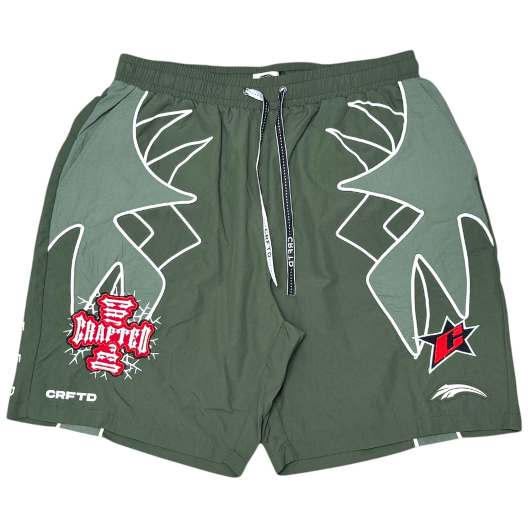 Crafted CR575/CR576 Nylon Top and Short Set Olive