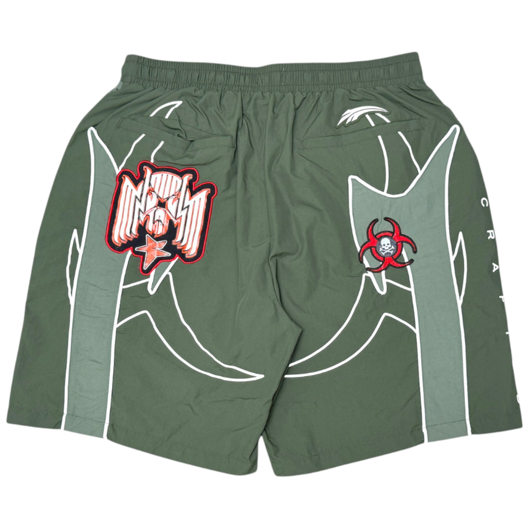 Crafted CR575/CR576 Nylon Top and Short Set Olive