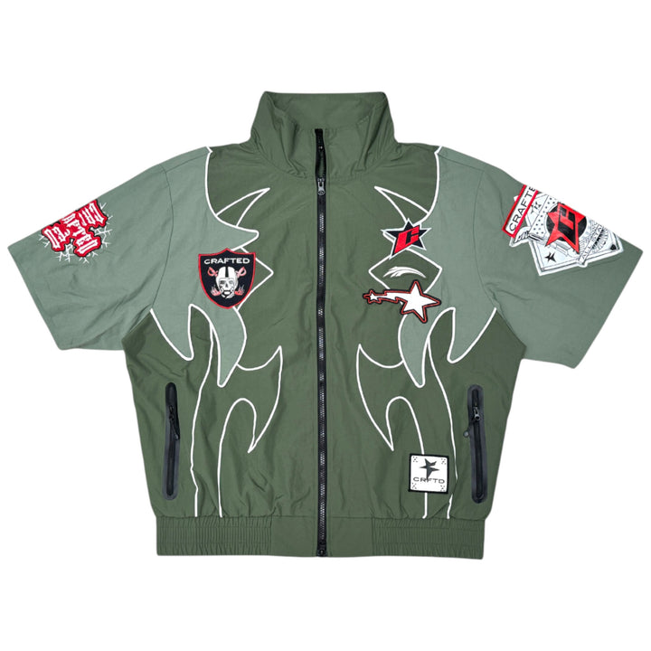 Crafted CR575/CR576 Nylon Top and Short Set Olive