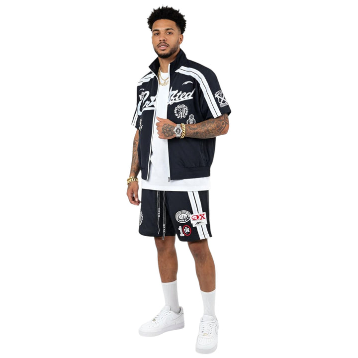 Crafted CR573/CR574 Nylon Top and Short Set Black