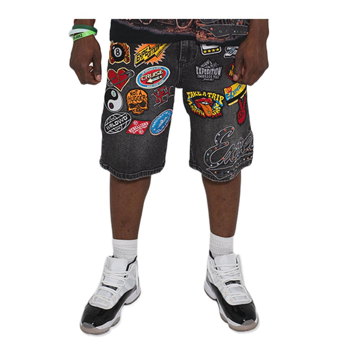 Premium Milano Take A Trip With Me Denim Shorts