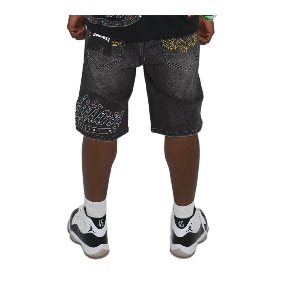 Premium Milano Take A Trip With Me Denim Shorts