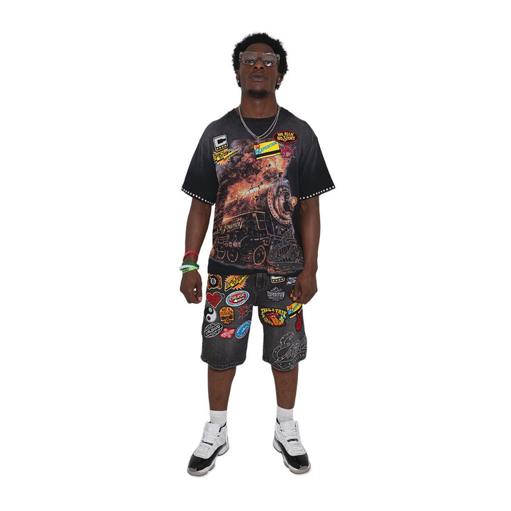 Premium Milano Take A Trip With Me Oversized Tee Black Wash