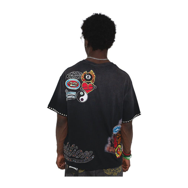 Premium Milano Take A Trip With Me Oversized Tee Black Wash