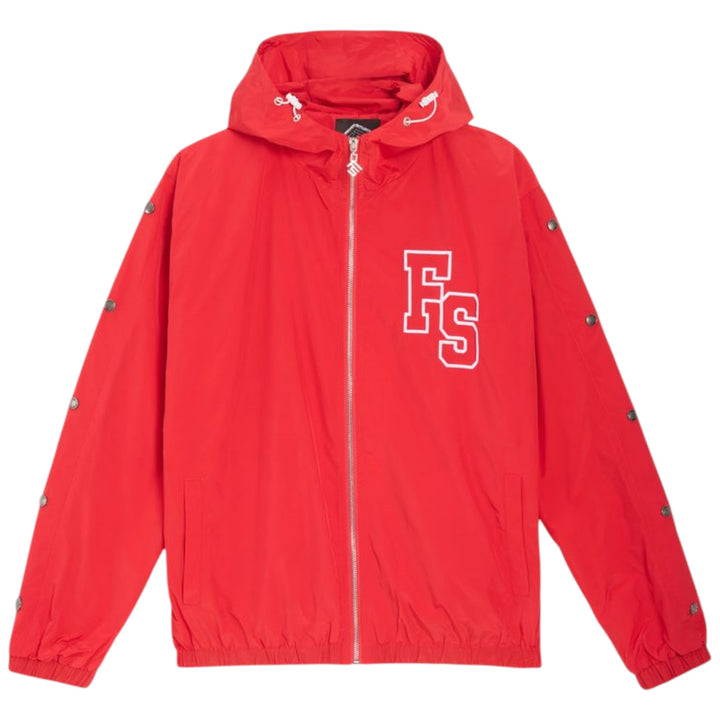 Forever Situated Nylon Track Jacket Red