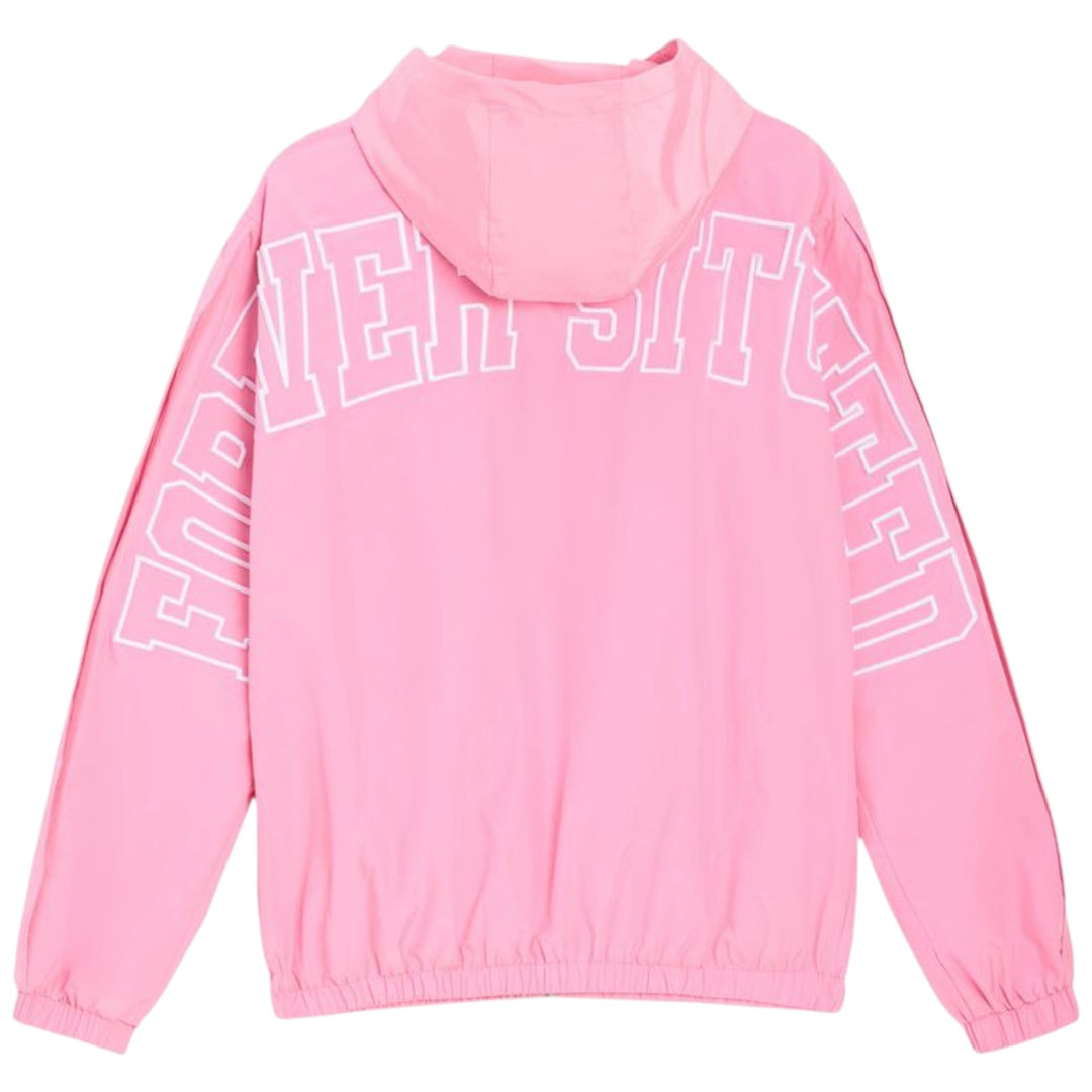 Forever Situated Nylon Track Jacket Pink