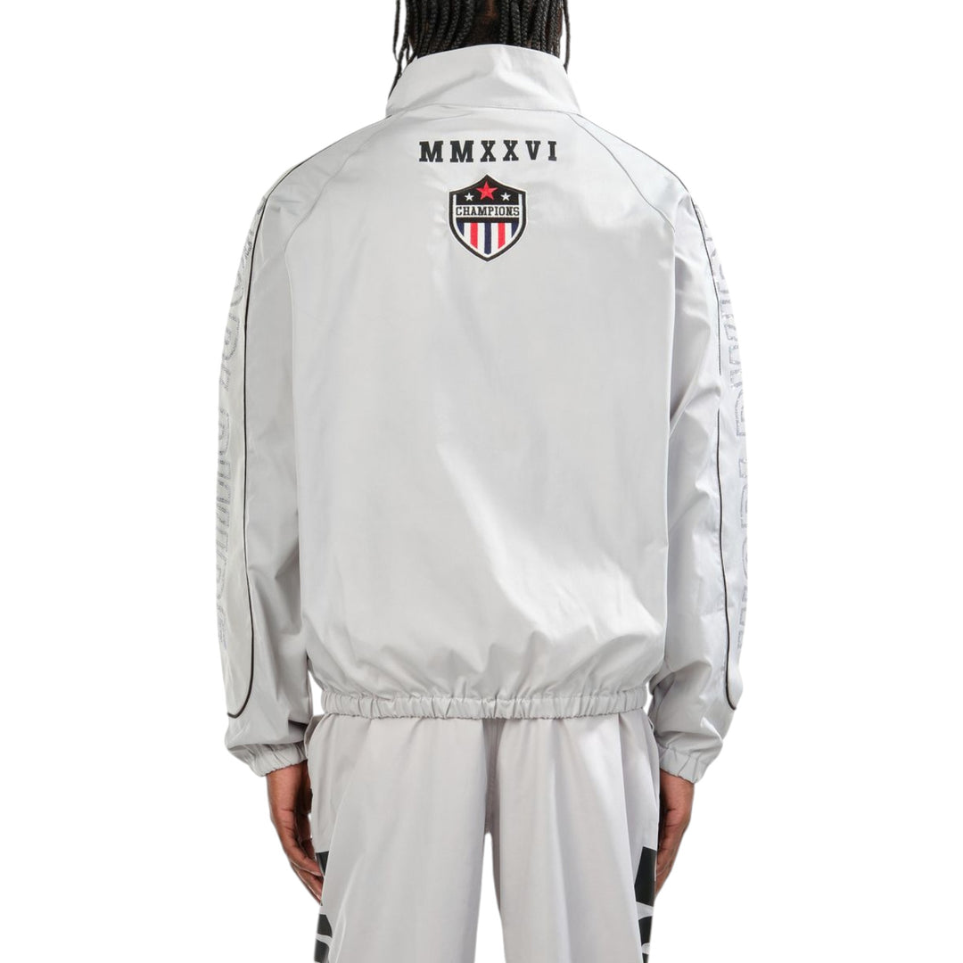 Copper Rivet World Wide Windbreaker Jacket Grey