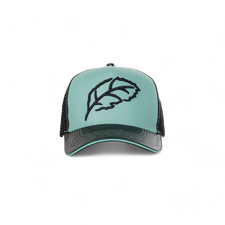 Blac Leaf Logo Trucker Hat Mint