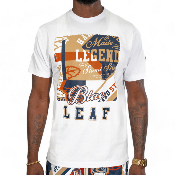 Blac Leaf Stand Strong Shirt White