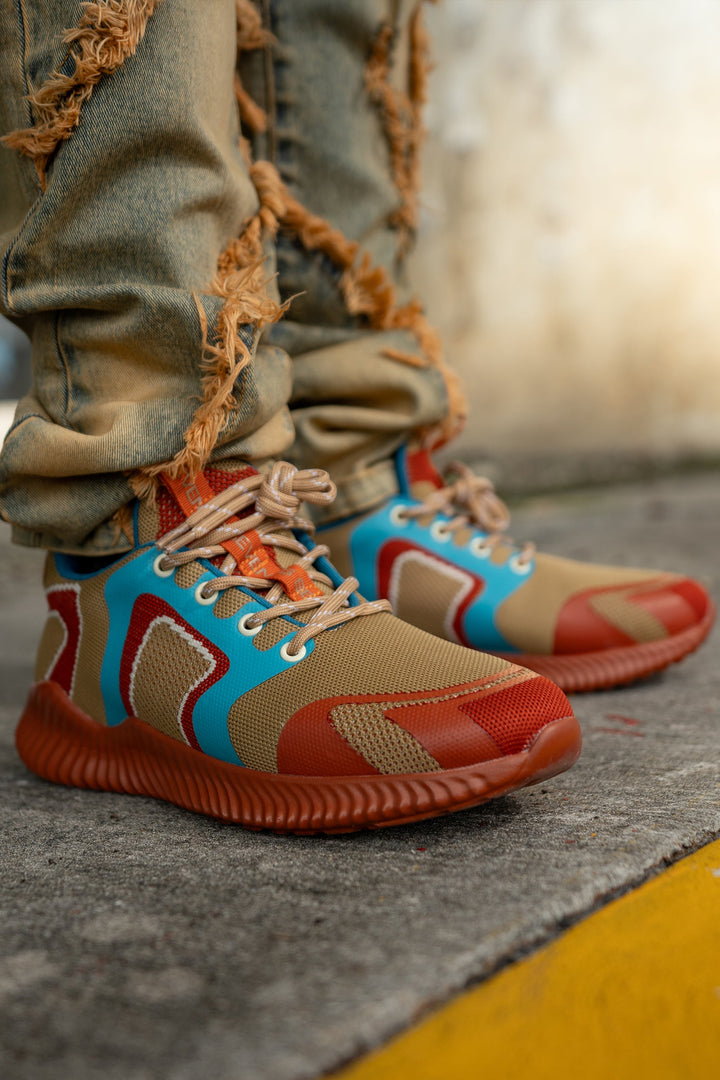 G7 x Blac Leaf Glide 2.0 Sneakers Rust/ Khaki/ Turqouise