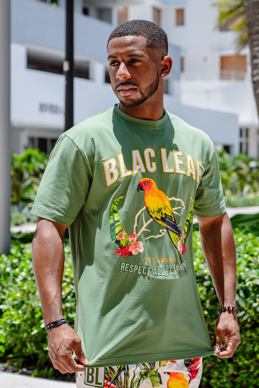 Blac Leaf Gentlemen Style Tee Green Big & Tall