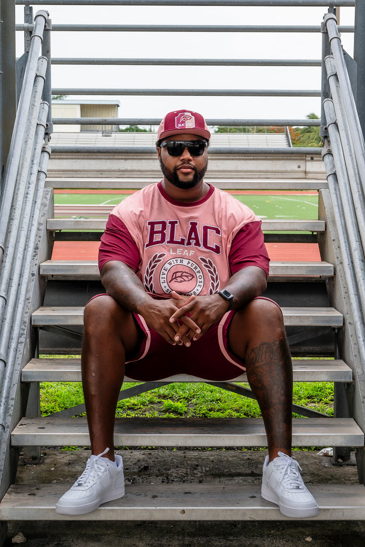 Blac Leaf Athletic Dept. Tee Mauve Big & Tall