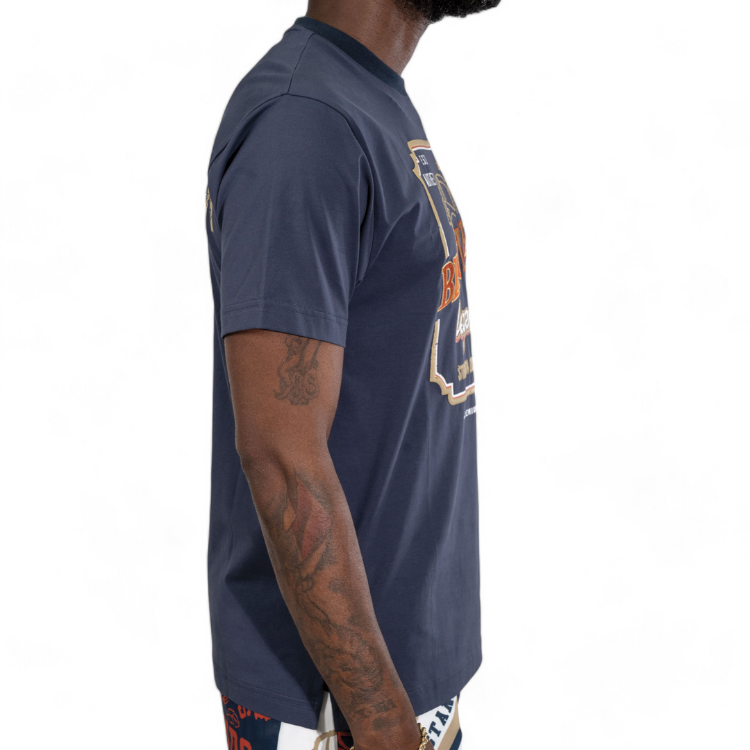 Blac Leaf Strength Courage & Victory Shirt Navy