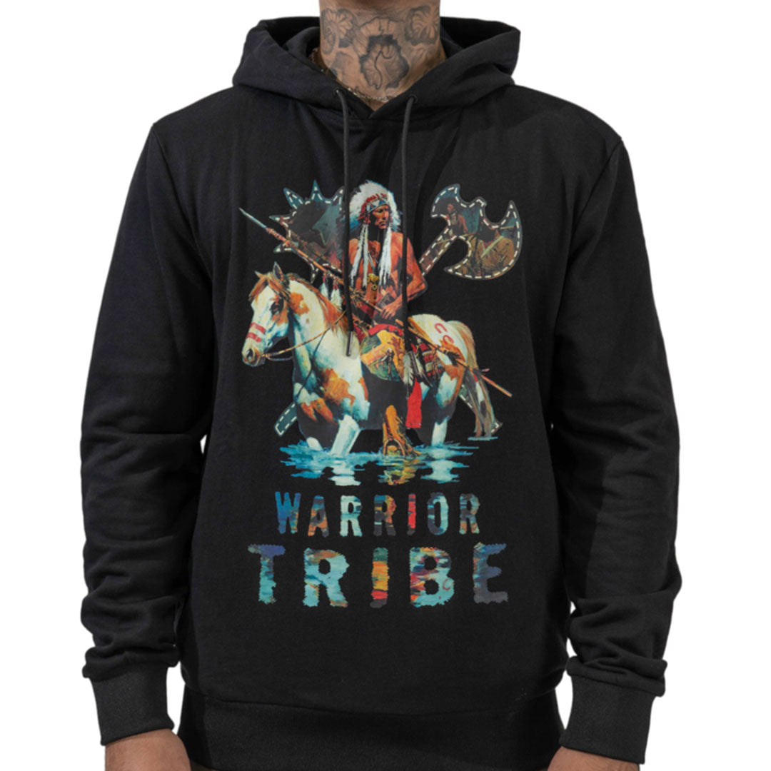Juren Warrior Tribe Hoodie Black Big & Tall