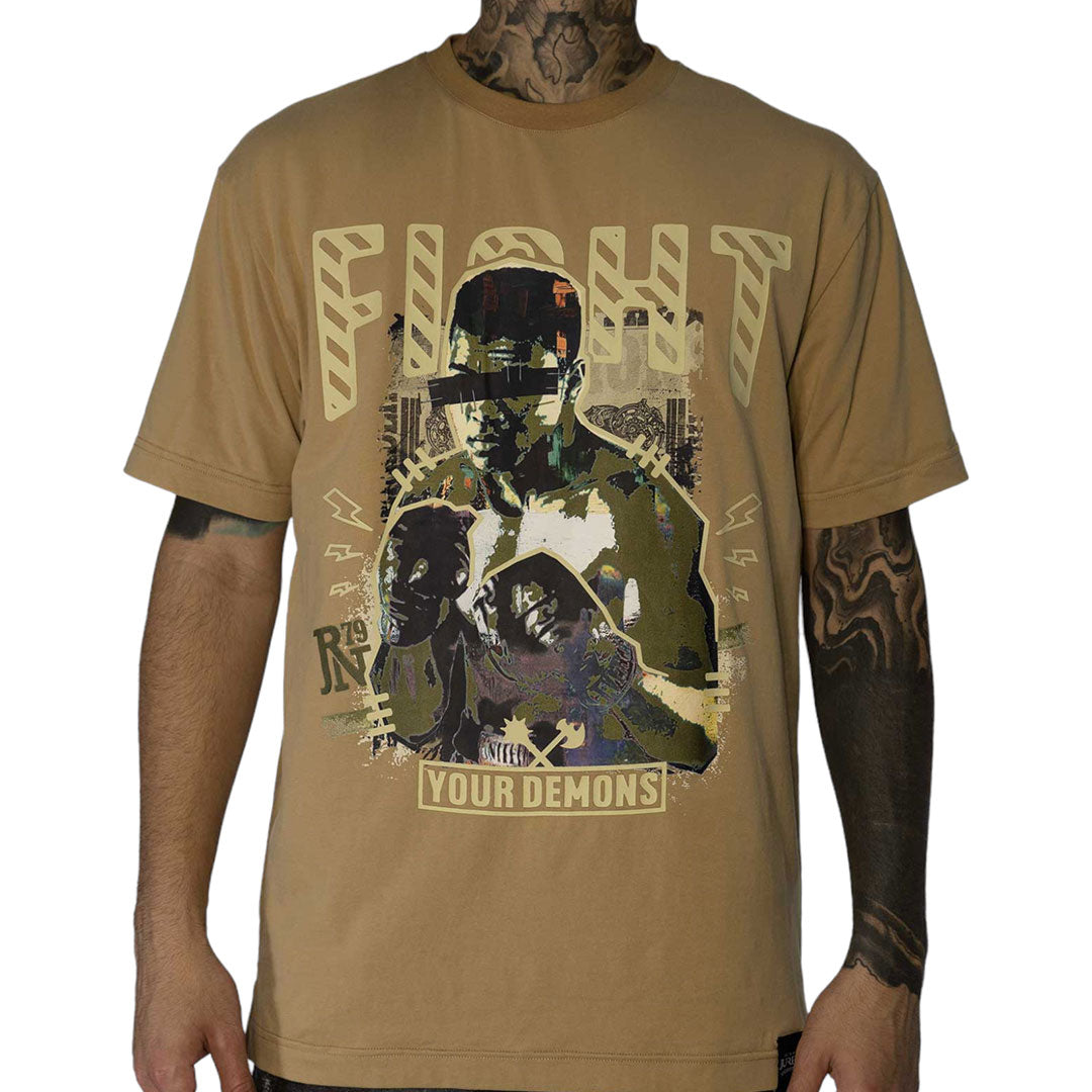 Juren Fight Your Demon Tee Khaki