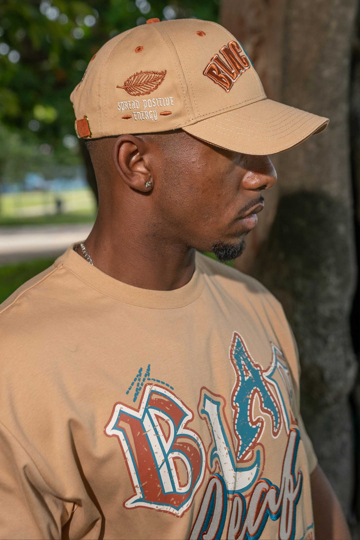 Blac Leaf Classic Humble & Powerful Dad Hat Khaki