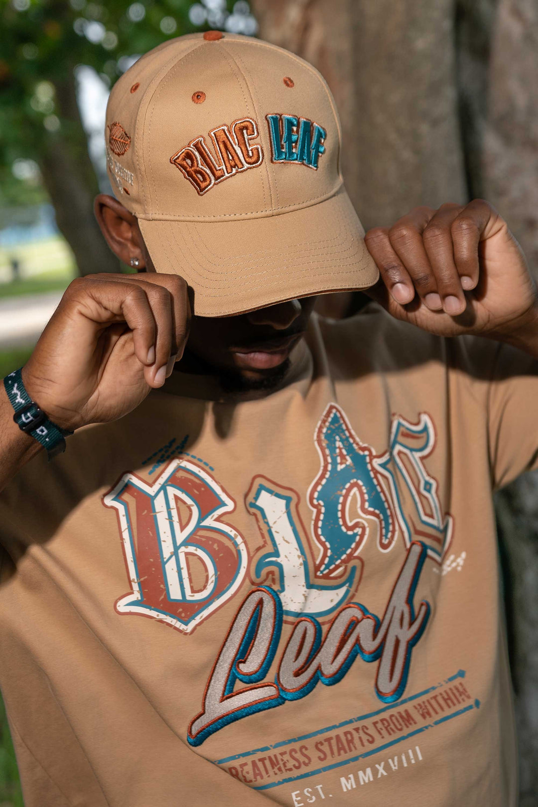 Blac Leaf Classic Humble & Powerful Dad Hat Khaki