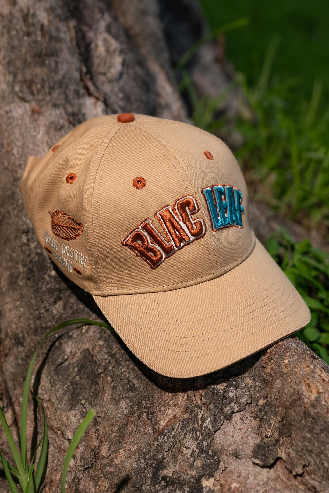 Blac Leaf Classic Humble & Powerful Dad Hat Khaki