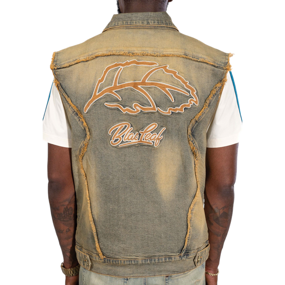 Blac Leaf Premium Vintage Surali Wash Denim Vest