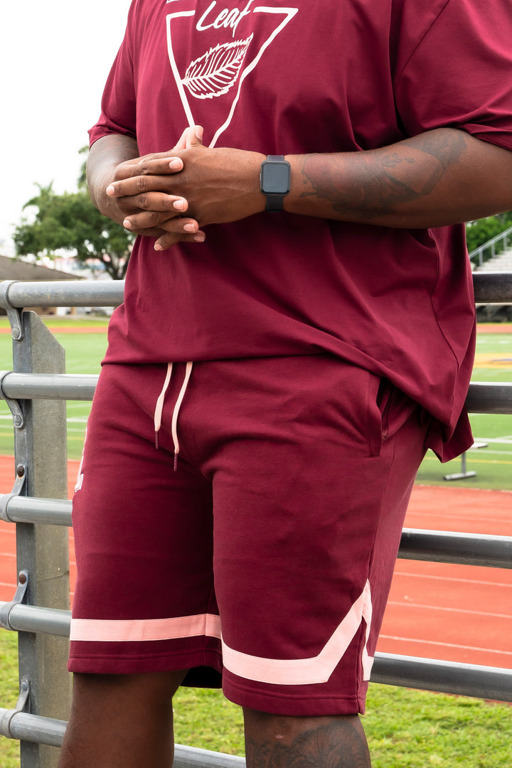 Blac Leaf Athletic Dept. Shorts Burgundy Big & Tall