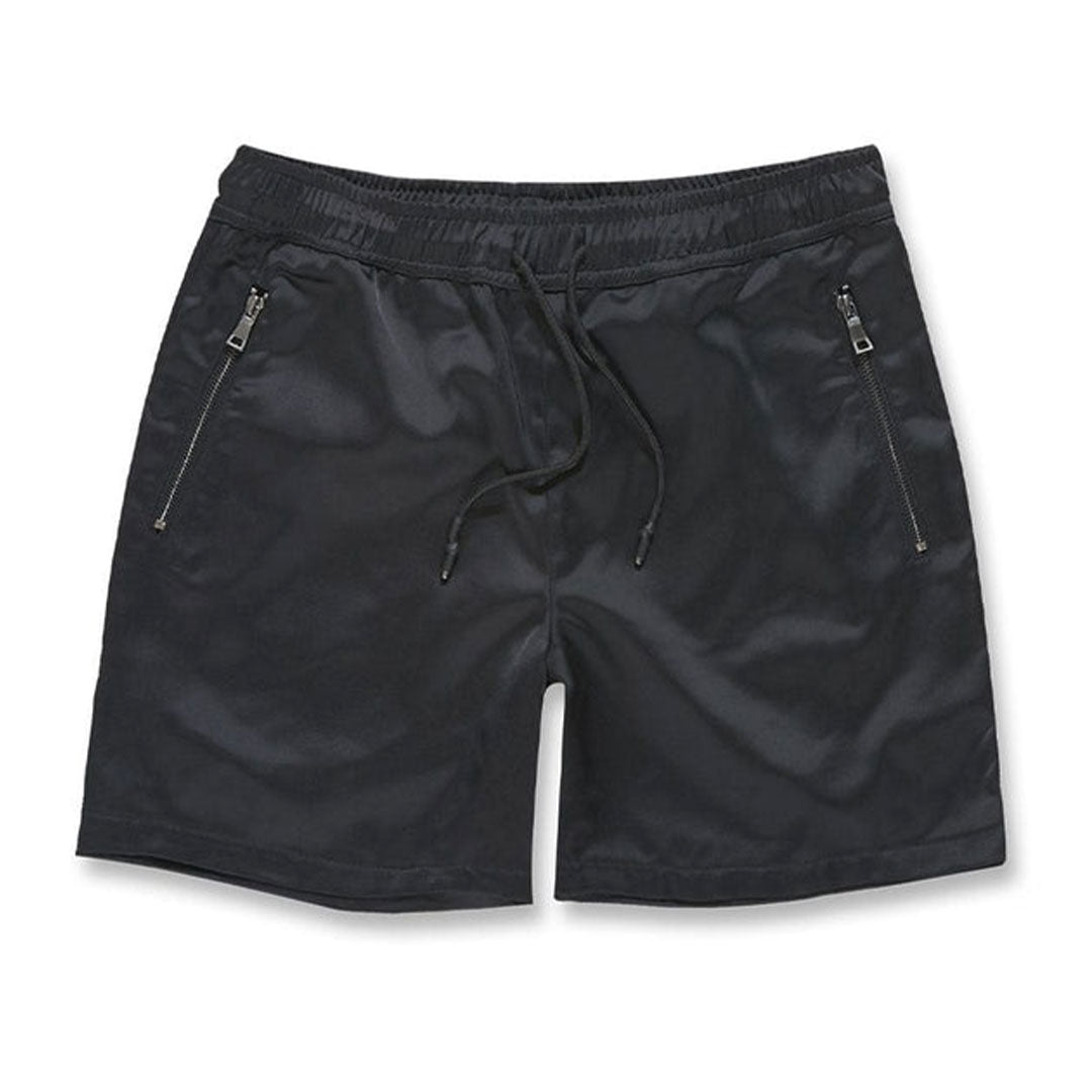 Jordan Craig Quarter Zip Nylon Shorts Black