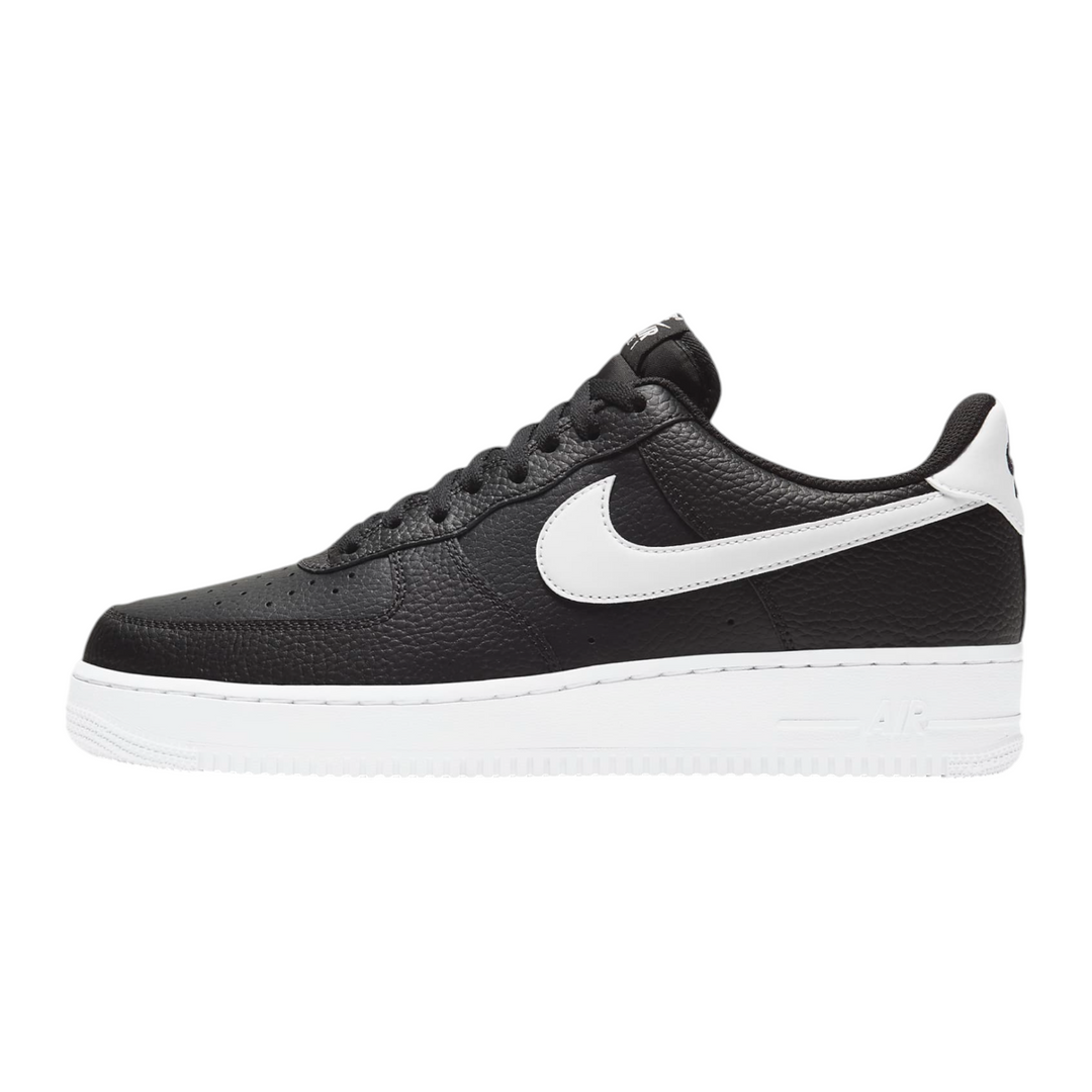 Nike Air Force 1 Low '07 Black White Pebbled Leather