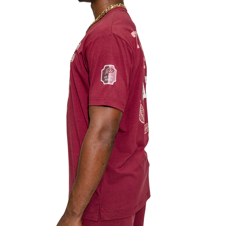 Blac Leaf The Brand With The Leaf Tee Burgundy