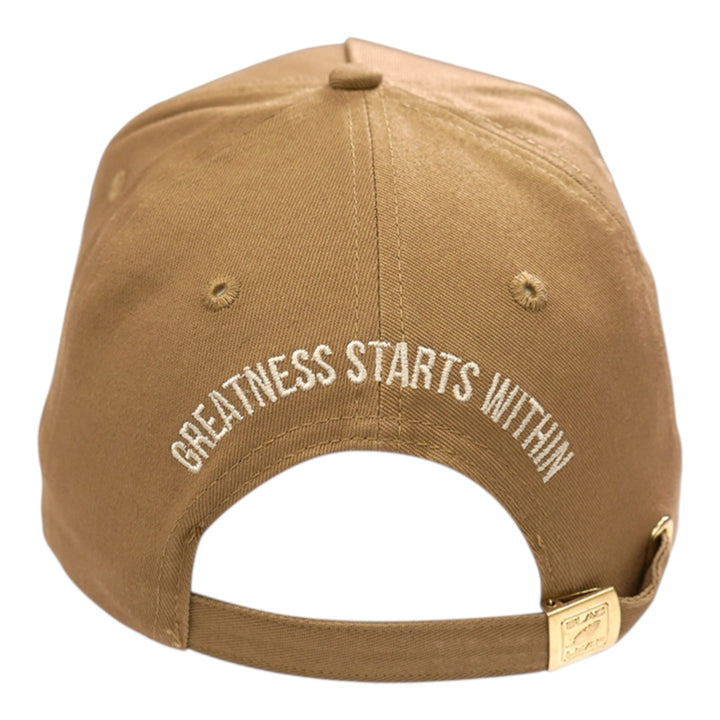 Blac Leaf Greatness Starts Within Trucker Hat Khaki