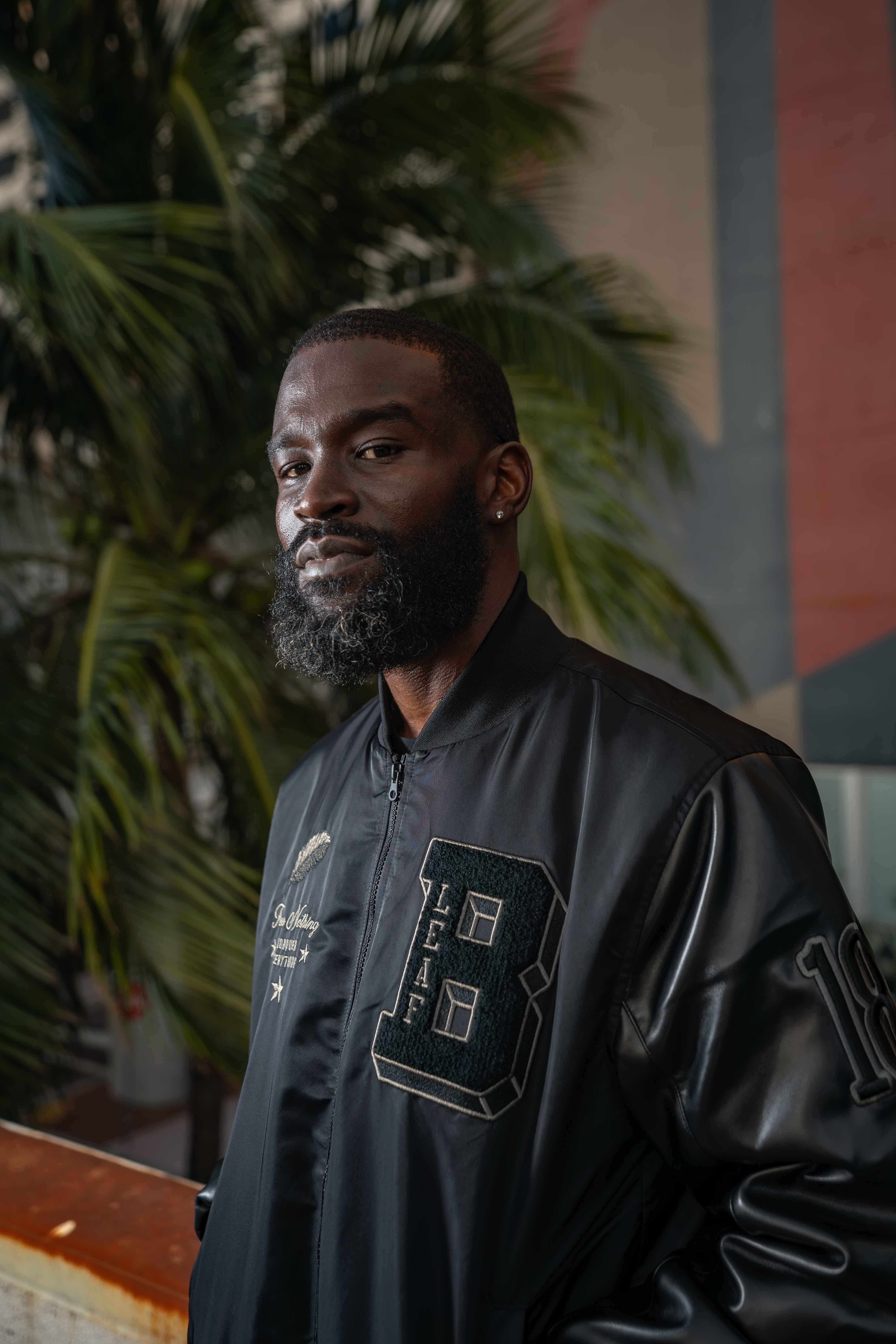 Fear Nothing Vegan Leather Bomber Jacket | Blac Leaf – Purple