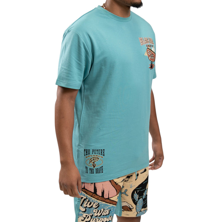Blac Leaf Country Shirt Teal