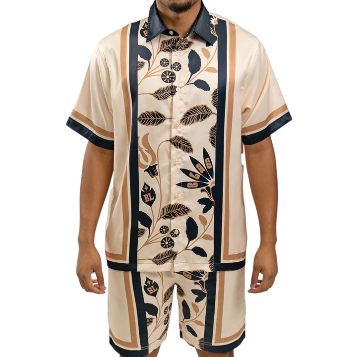 Blac Leaf Ricko Silk Button Up Big & Tall