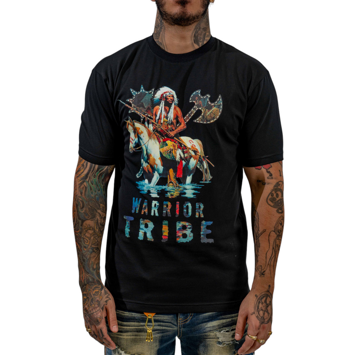 Juren Warrior Tribe T-Shirt Black Big & Tall