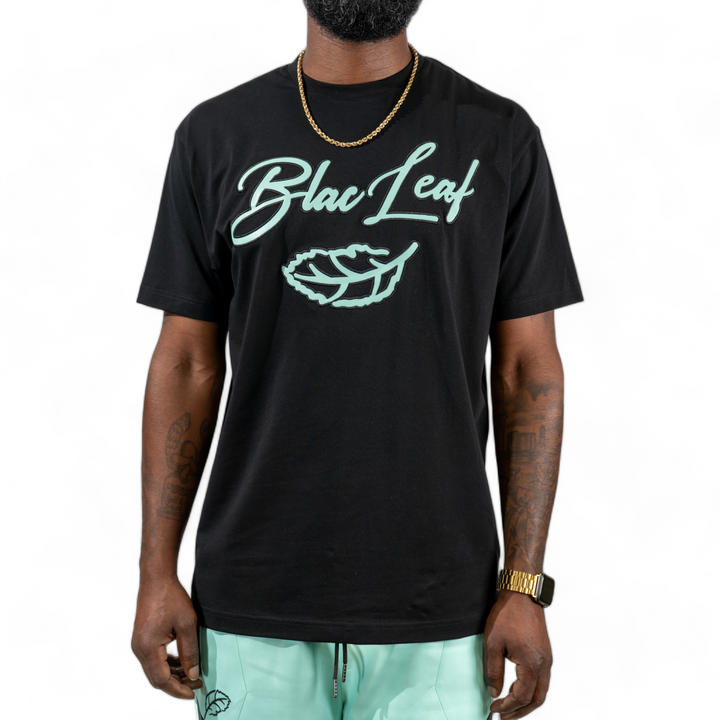 Blac Leaf Leather Patch Tee Mint Big & Tall