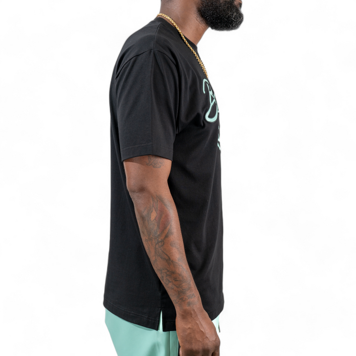 Blac Leaf Leather Patch Tee Mint